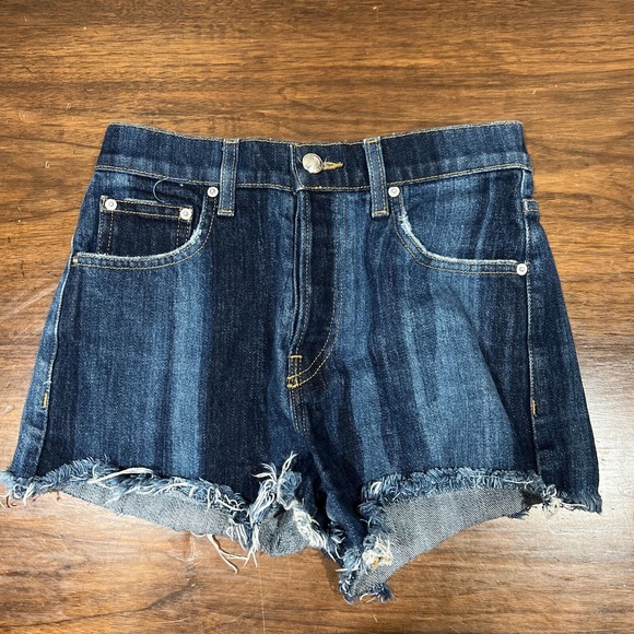 Derek Lam Denim Shorts‎ Women 24 Blue Jean Drew Cut Off Medium Wash - Picture 1 of 11